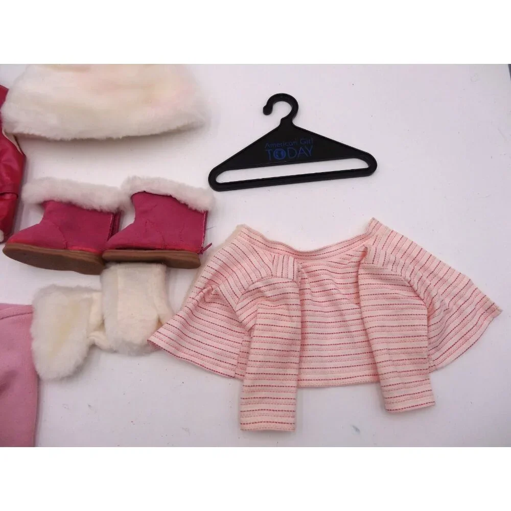 American Girl Pink Winter Snow Ski Trip Outfit 2002 JLY Just Like You and Hanger